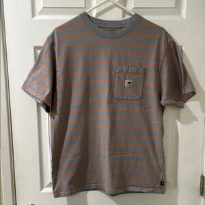 RipCurl Striped Gray and orange Men's T-Shirt L